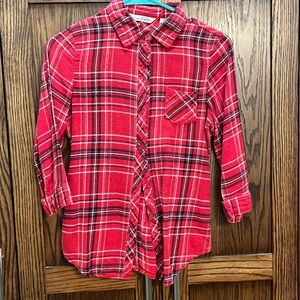 3/4 plaid shirt